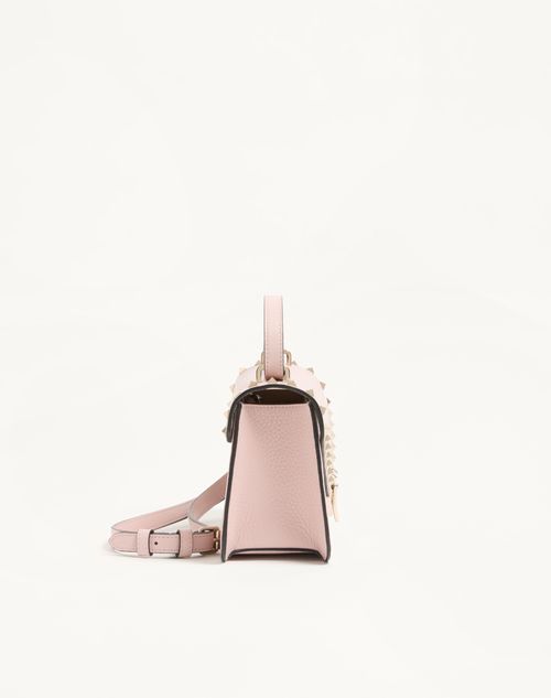 Valentino Garavani - Valentino Garavani Rockstud Small Shoulder Bag In Grainy Calfskin - Pink - Woman - Shoulder Bags